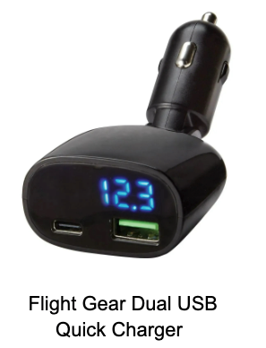 Flight Gear Dual USB Quick Charger