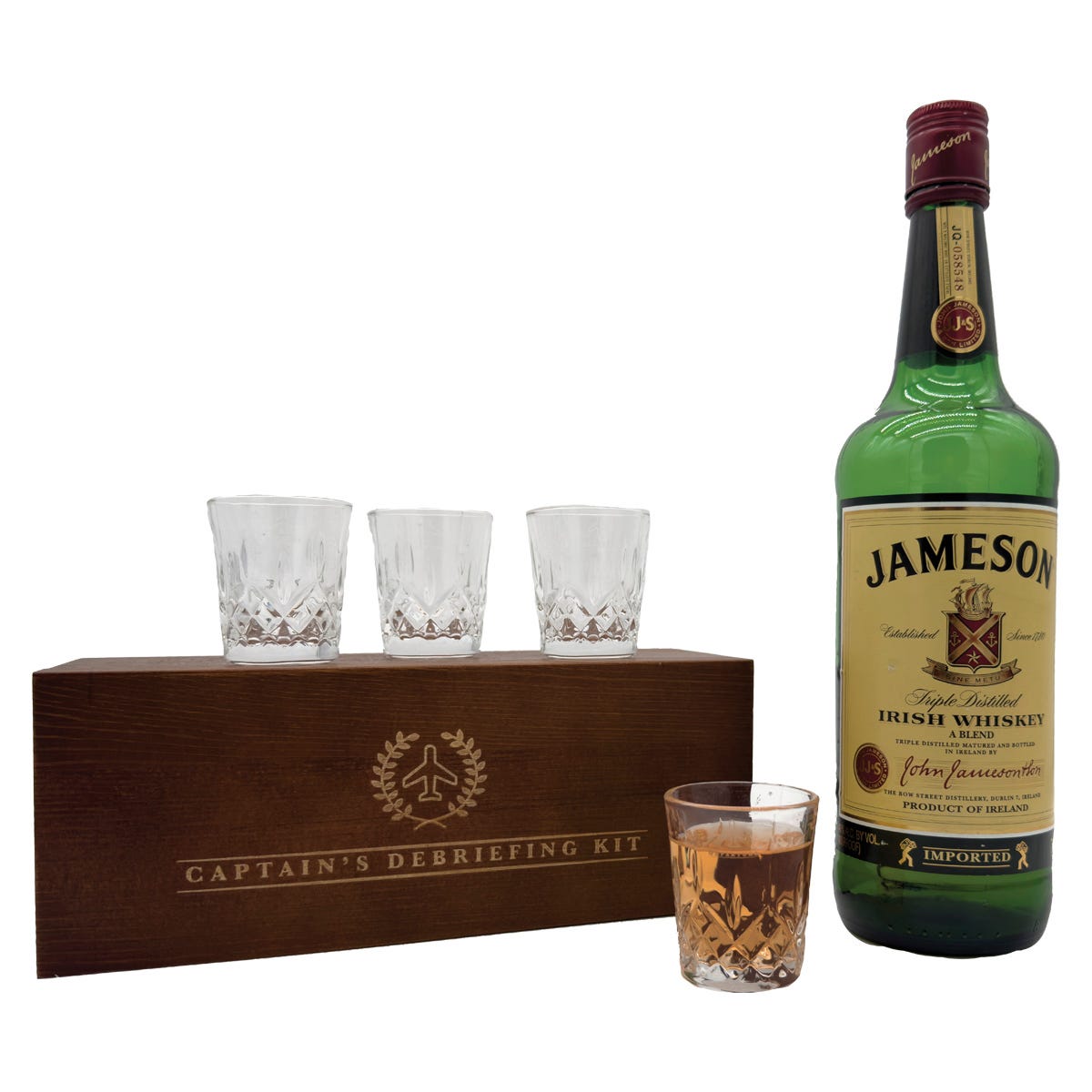 Captain’s Debriefing Shot Glass Gift Set