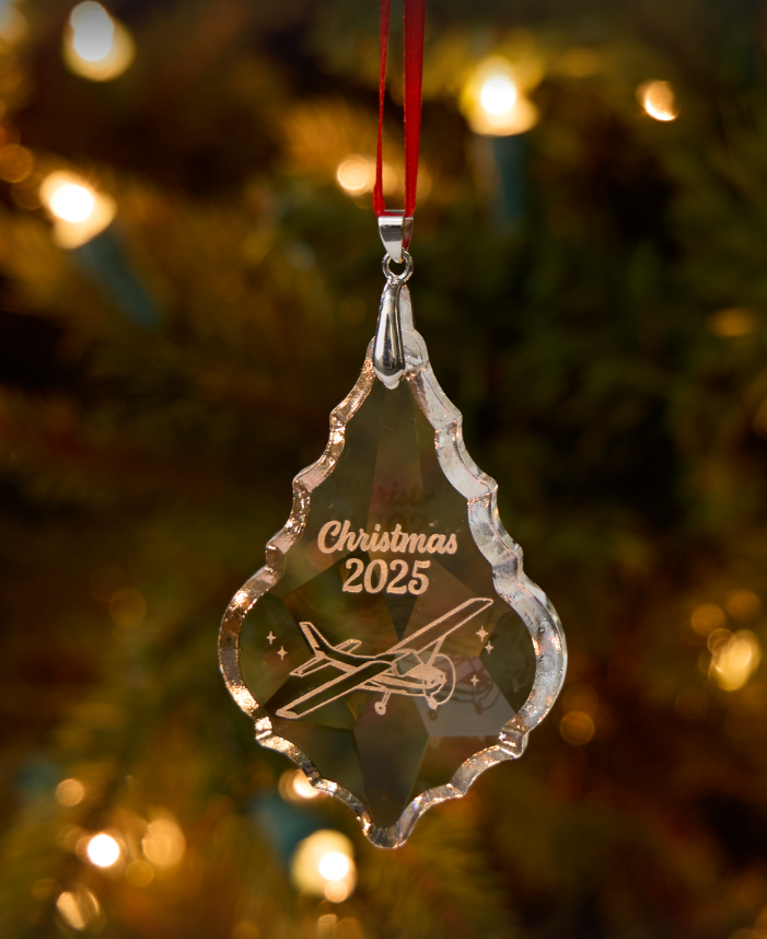 Sporty’s 2025 Christmas Ornament Features the Cessna 172
