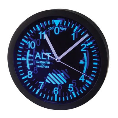 Color-Changing Altimeter Wall Clock
