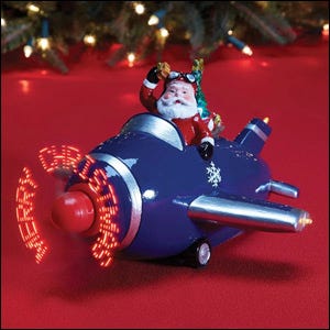 LED Flying Santa