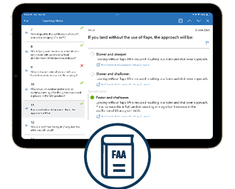 iPad with FAA test prep