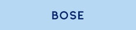 Bose text on blue background