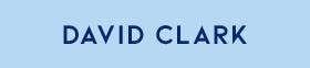 David Clark text on blue background