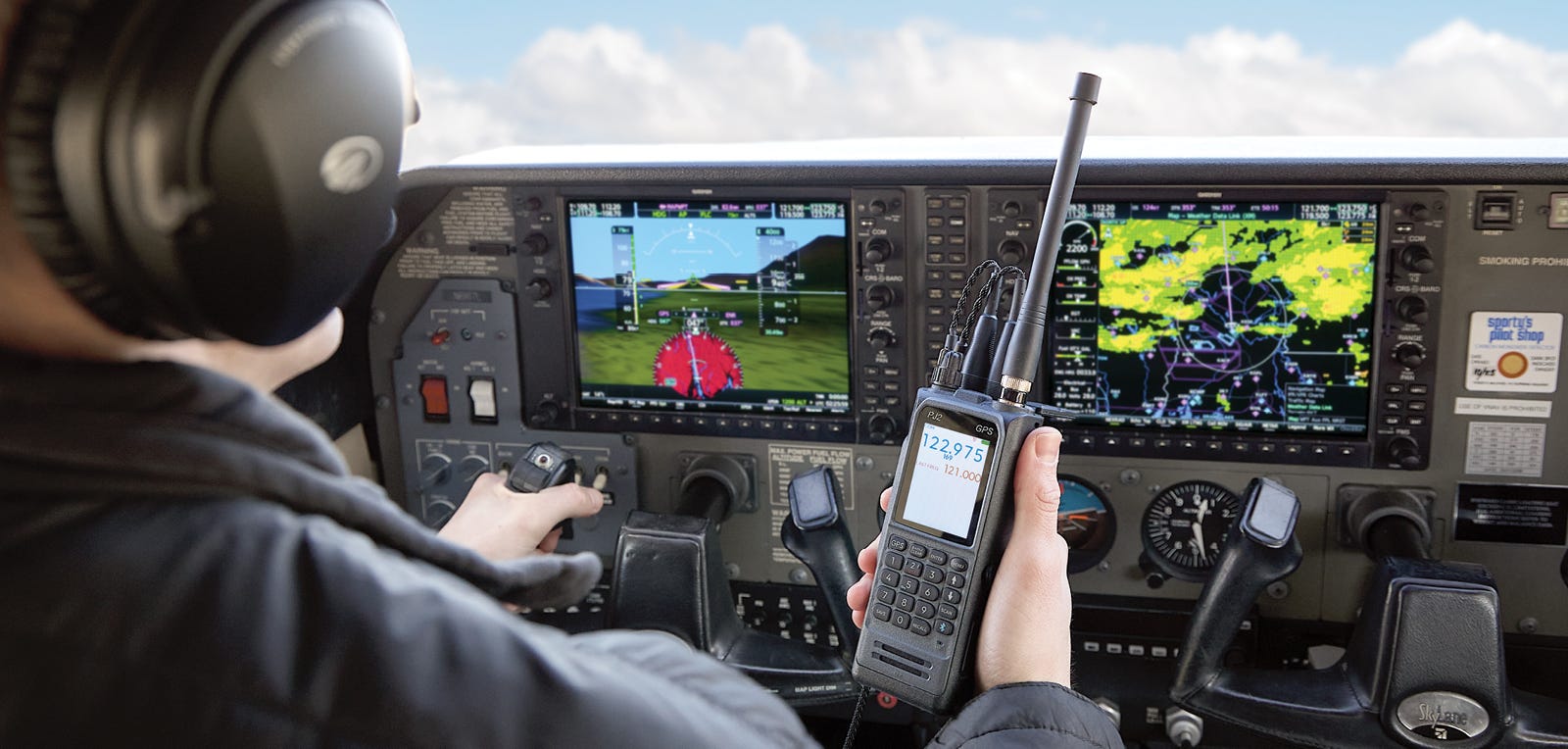 PJ2 GPS Radio in the plane