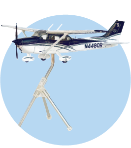 Models Cessna 172 model shown on stand