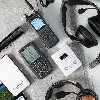 assortment of top products sold by Sporty's Pilot Shop