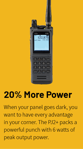 PJ2+ COM Radio displayed to have 20% more power