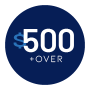 $500 and over