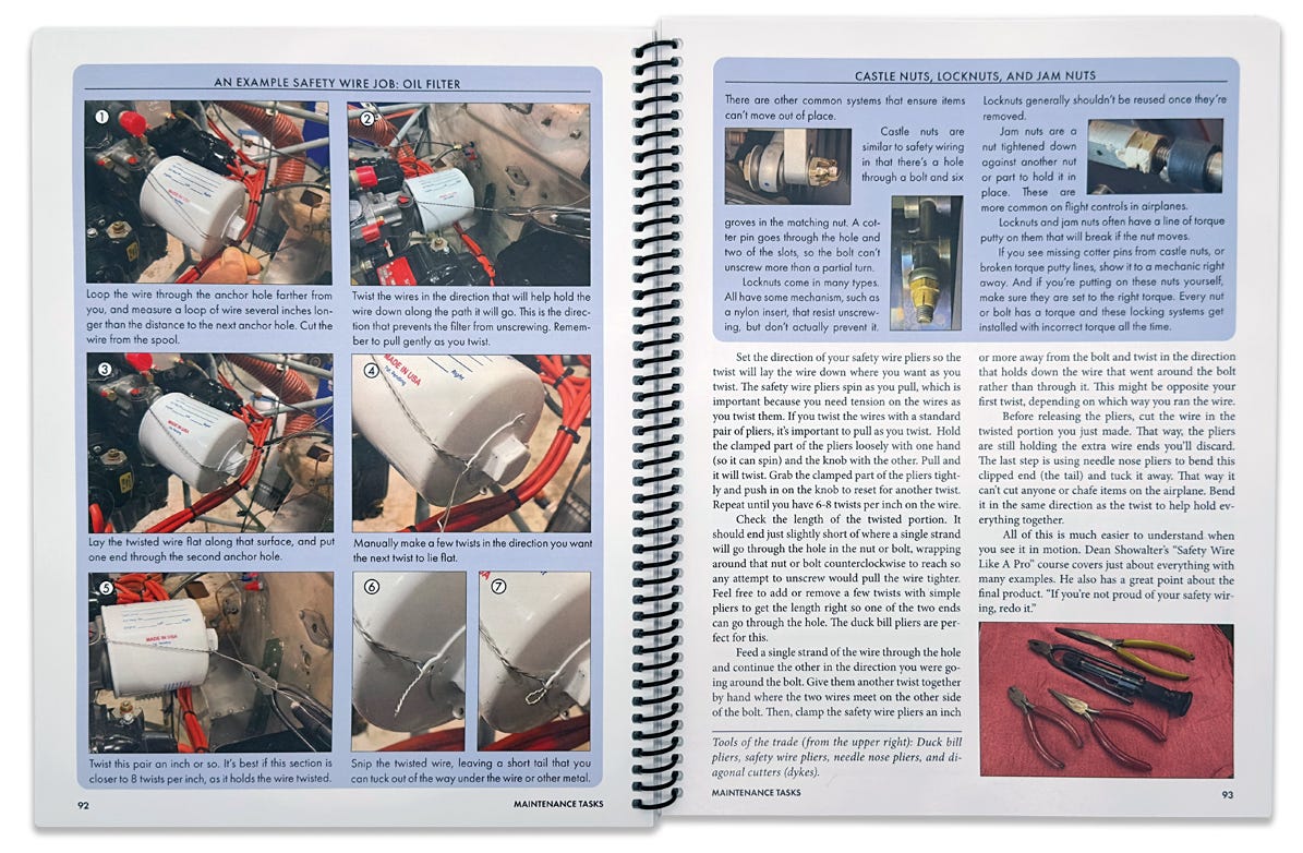 Engine book open