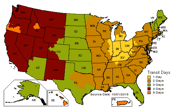 Shipping map