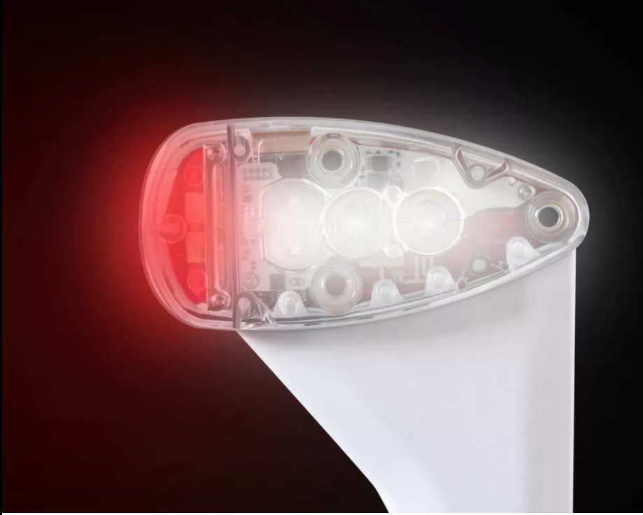 LED nav light displayed lit on beacon