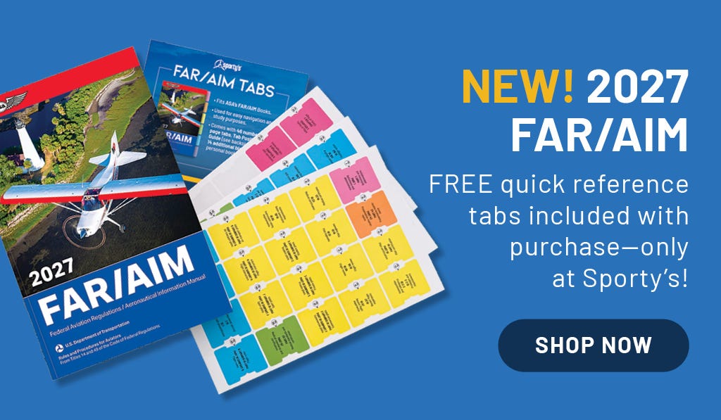2027 FAR / AIM. Free quick reference tabs included with purchase, only at Sporty's! Shop Now