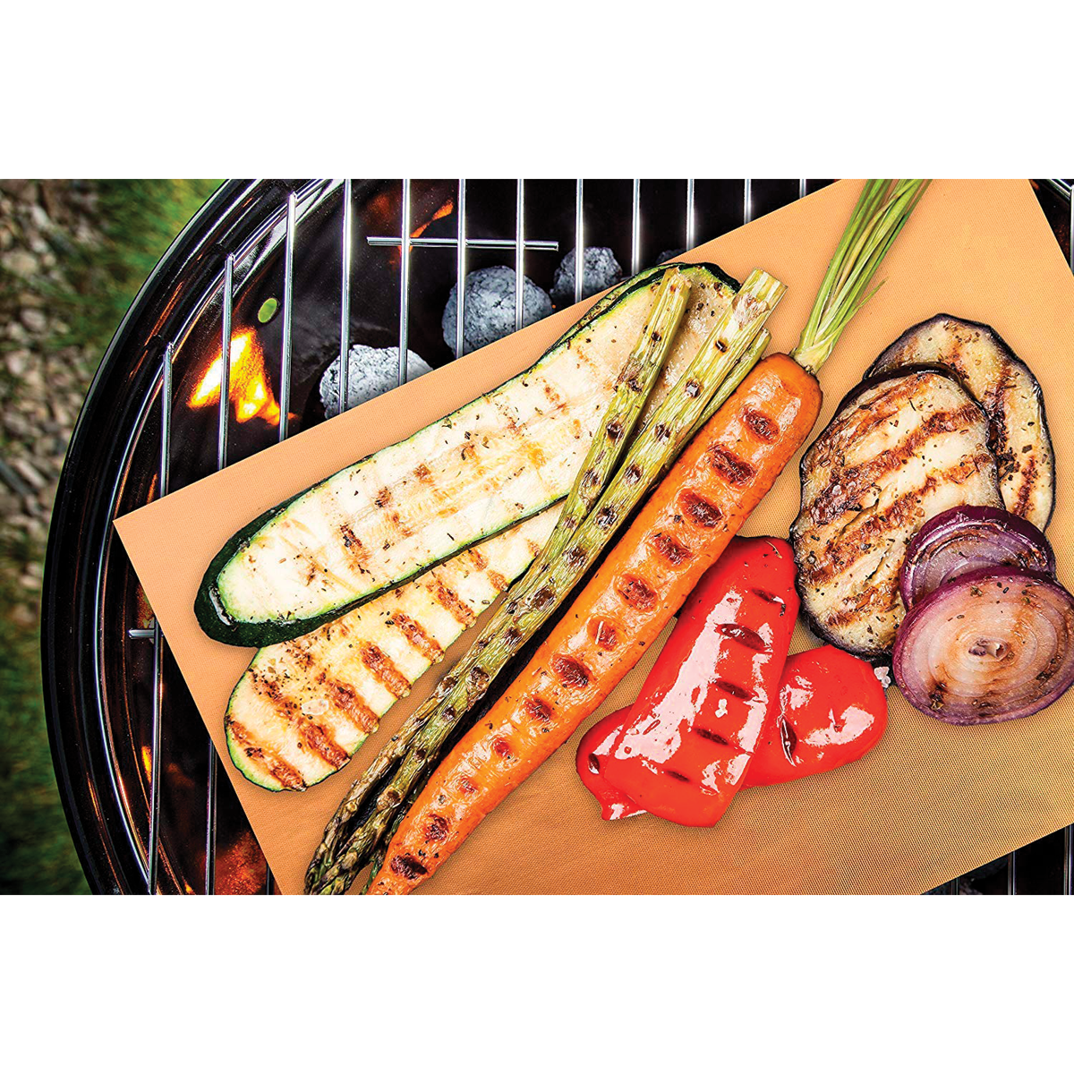NonStick Copper Grill Mats from Sportys Preferred Living