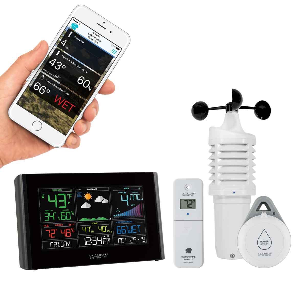 Wind and Weather Station with AccuWeather Forecast from Sportys