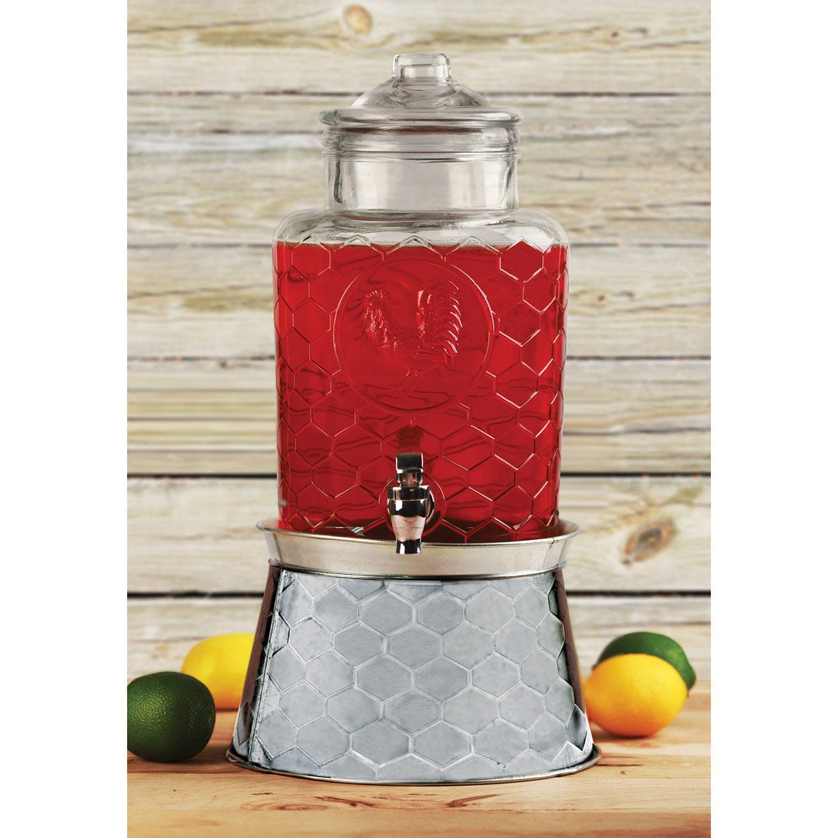 Glass Rooster Beverage Dispenser from Sportys Preferred Living