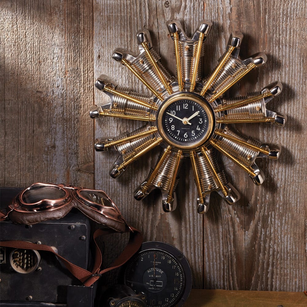 Radial Engine Clock from Sporty's Wright Bros Collection