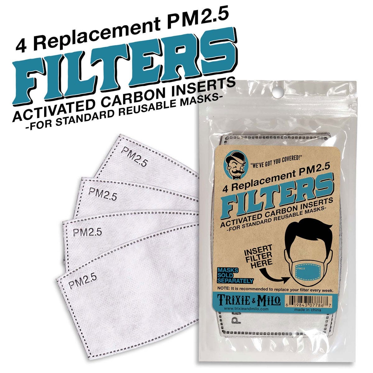 Replacement Filters for Face Mask (Set of 4) from Sporty's Wright