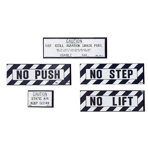 No Step Placard (3 1/4 in. x 1 in.) Placards, Decals Aircraft