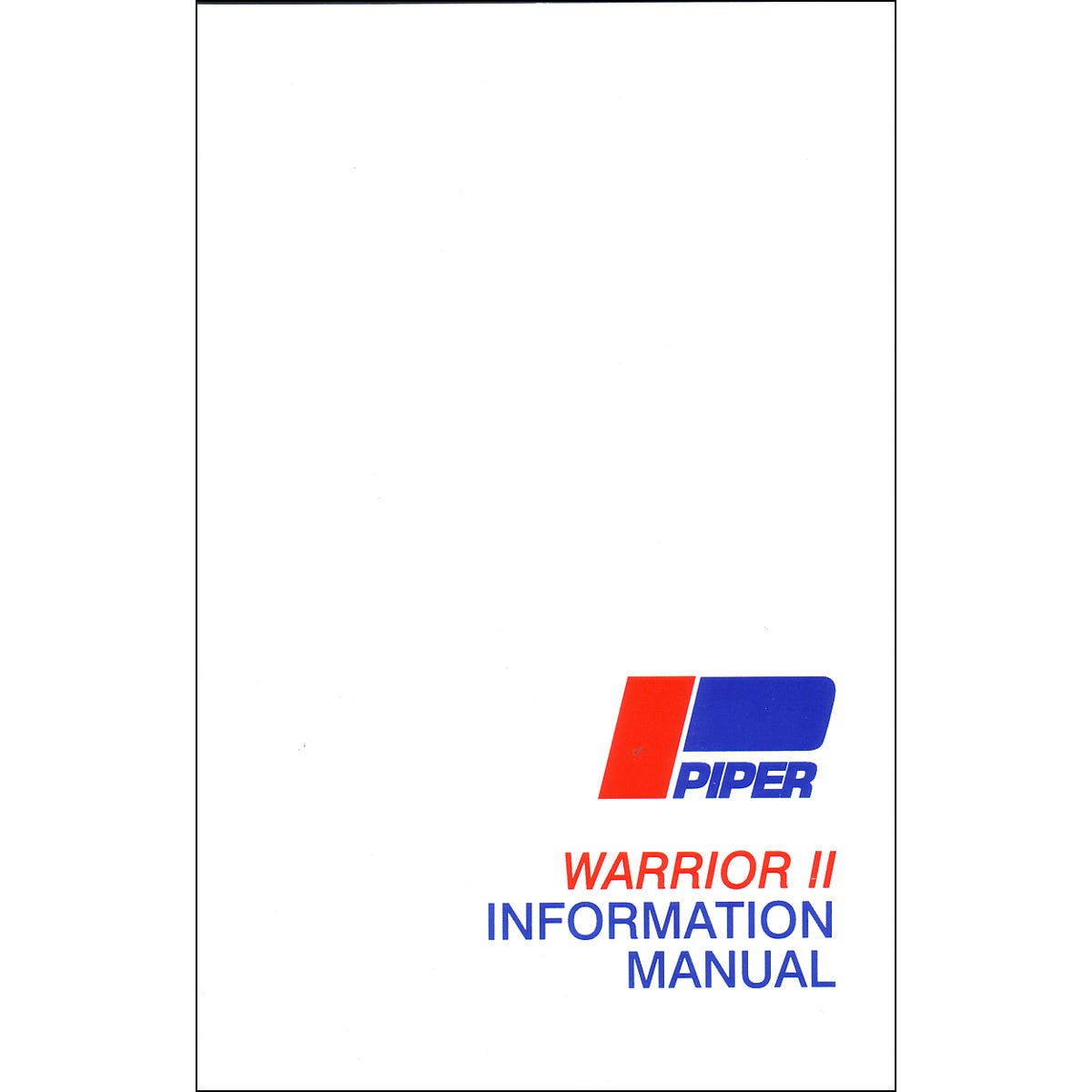 Piper PA28 Warrior I & II Airplane Information Manual - from Sporty's Pilot Shop