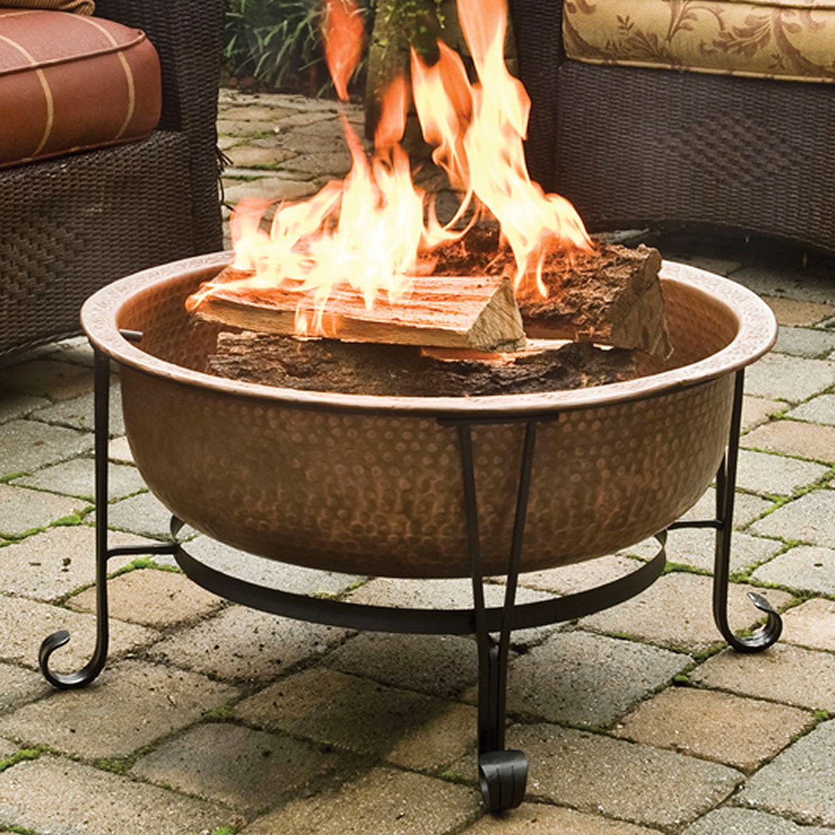 Hammered Copper Fire Pit from Sportys Preferred Living