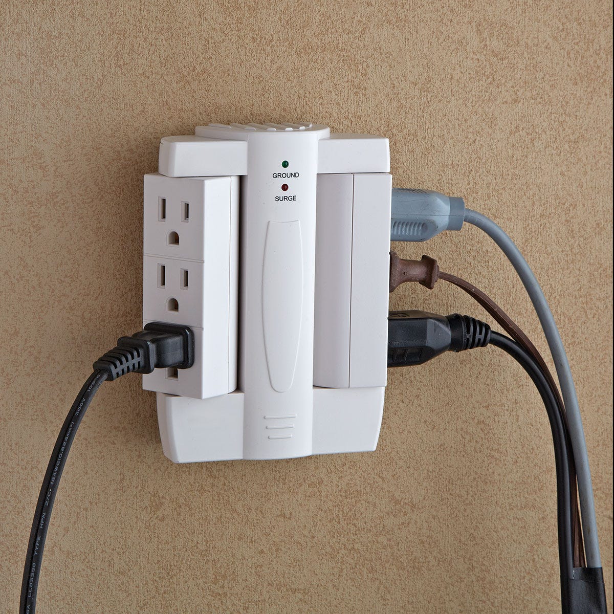 Space Saving Three Prong Surge Protector from Sporty's Tool Shop
