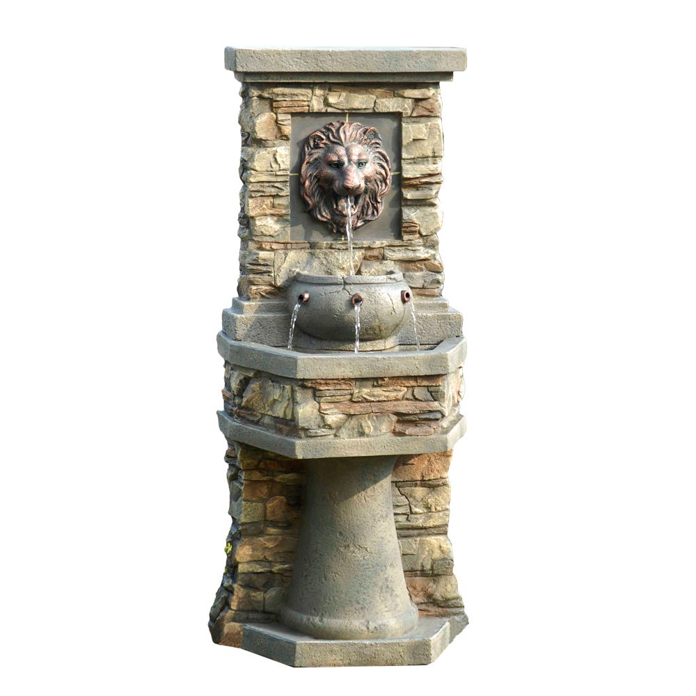 Lion Head Indoor/Outdoor Water Fountain from Sportys Preferred Living