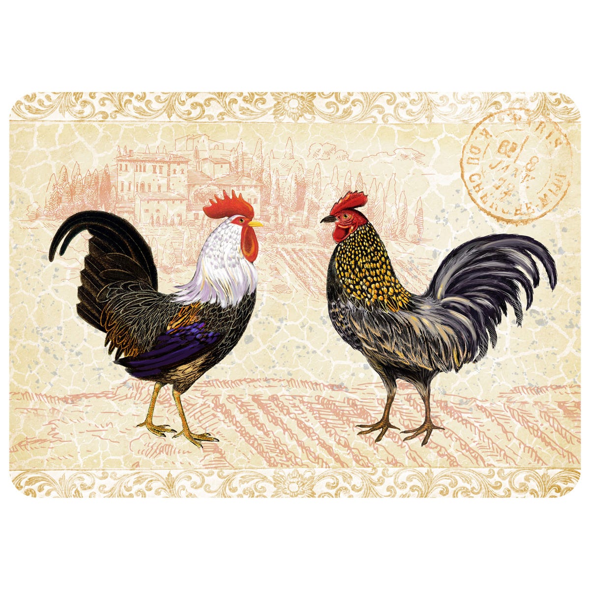 French Rooster Provence Premium Comfort Mat from Sportys Preferred Living