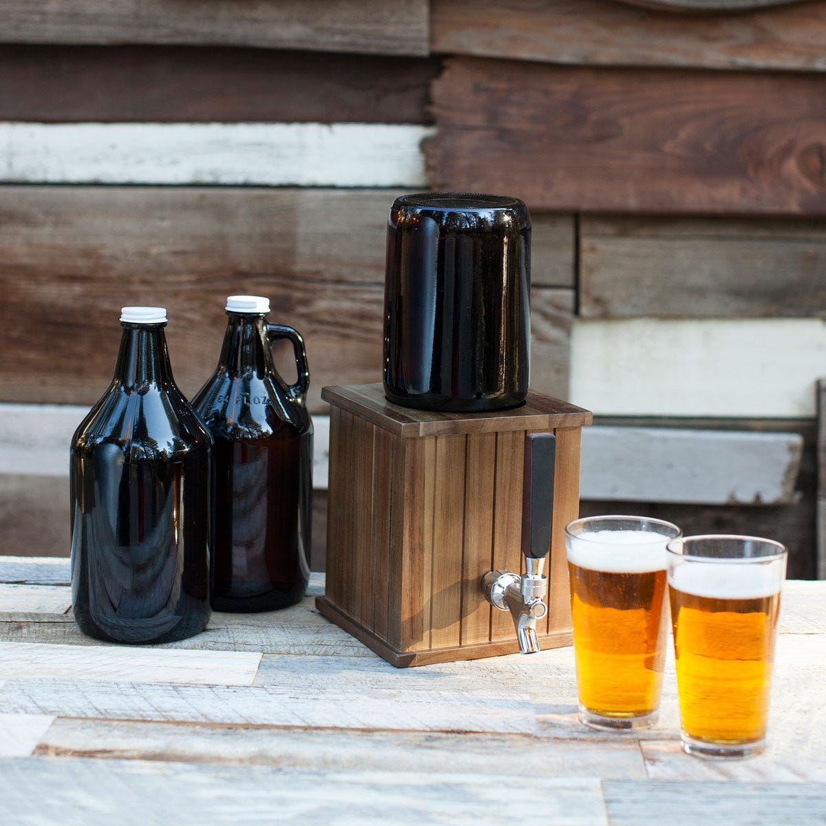 Growler Tap with Glass Growler from Sportys Preferred Living