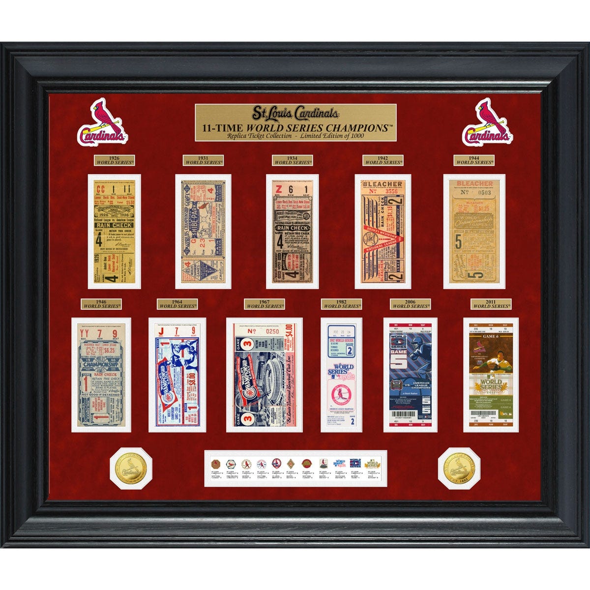 St. Louis Cardinals Deluxe World Series Ticket Frame - from Sportys Preferred Living