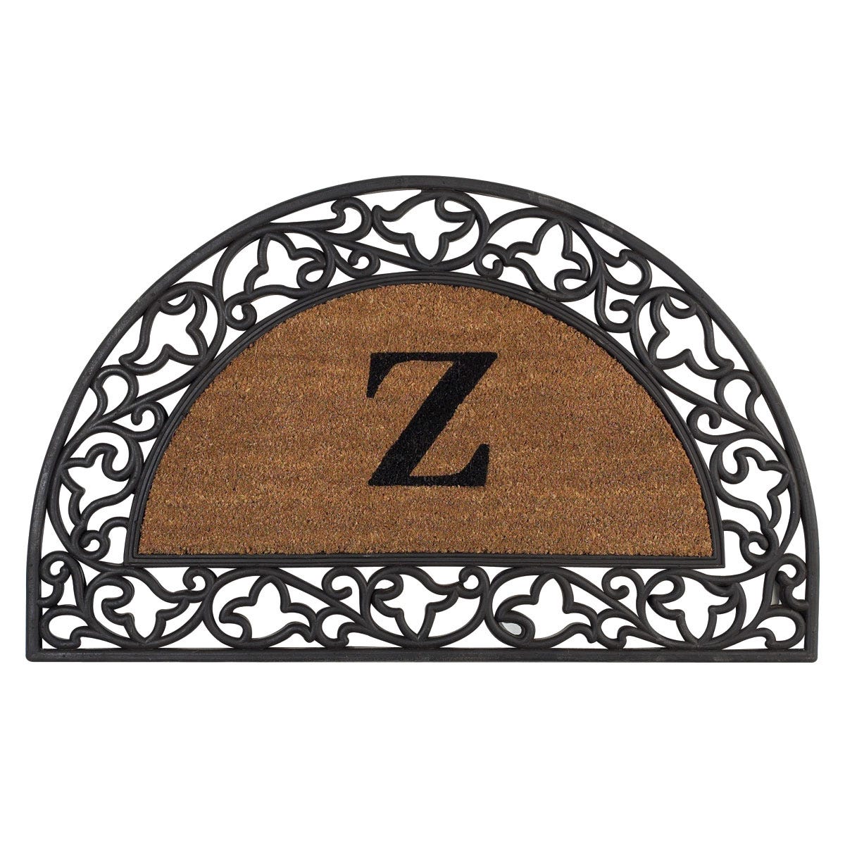 Half Round Rubber And Coco Door Mat