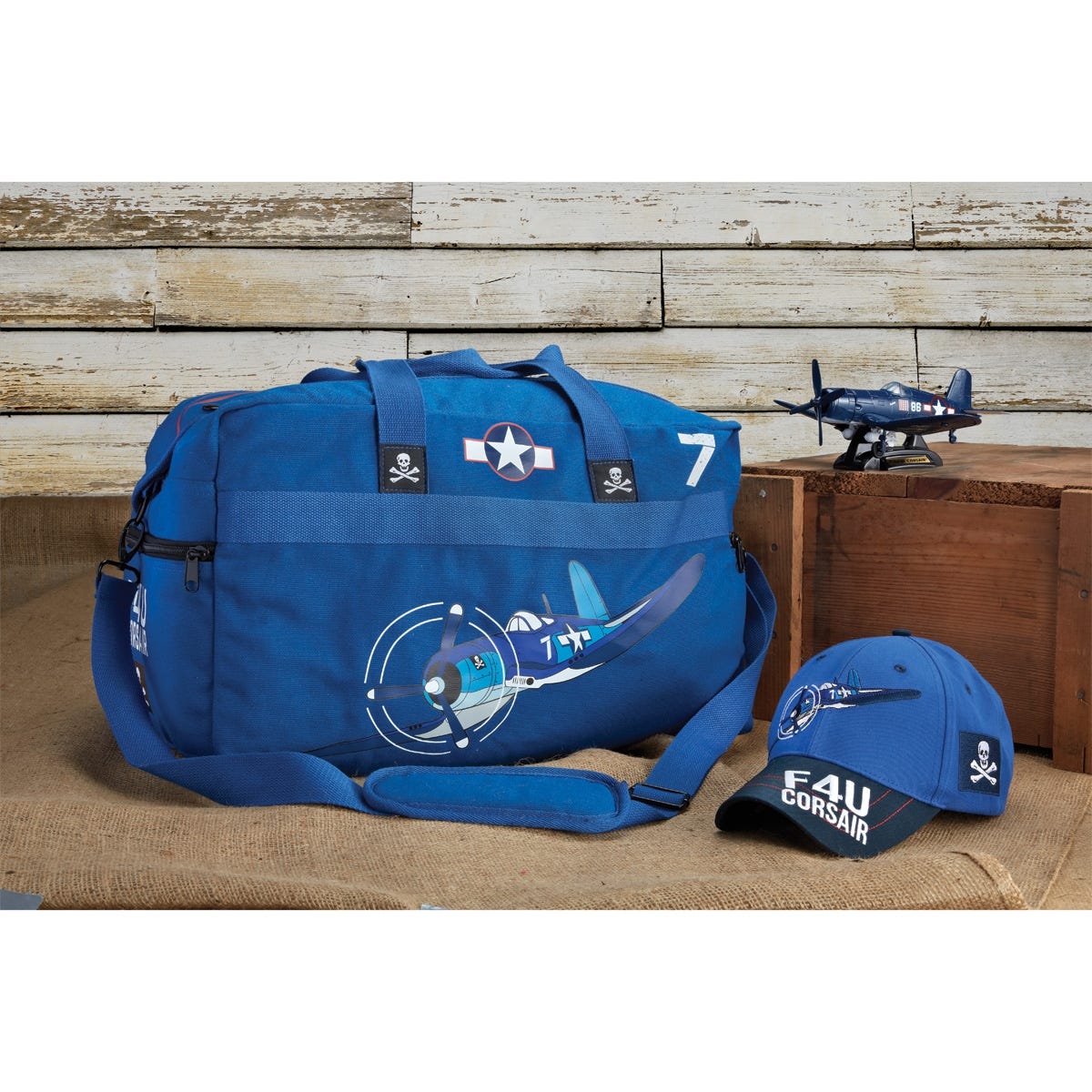 F4U Corsair Cap and Duffel Bag from Sporty's Wright Bros Collection