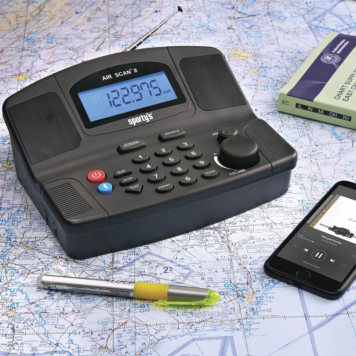 Air Scan II Radio with AVIATION INTERRUPT™ from Sporty's Wright Bros