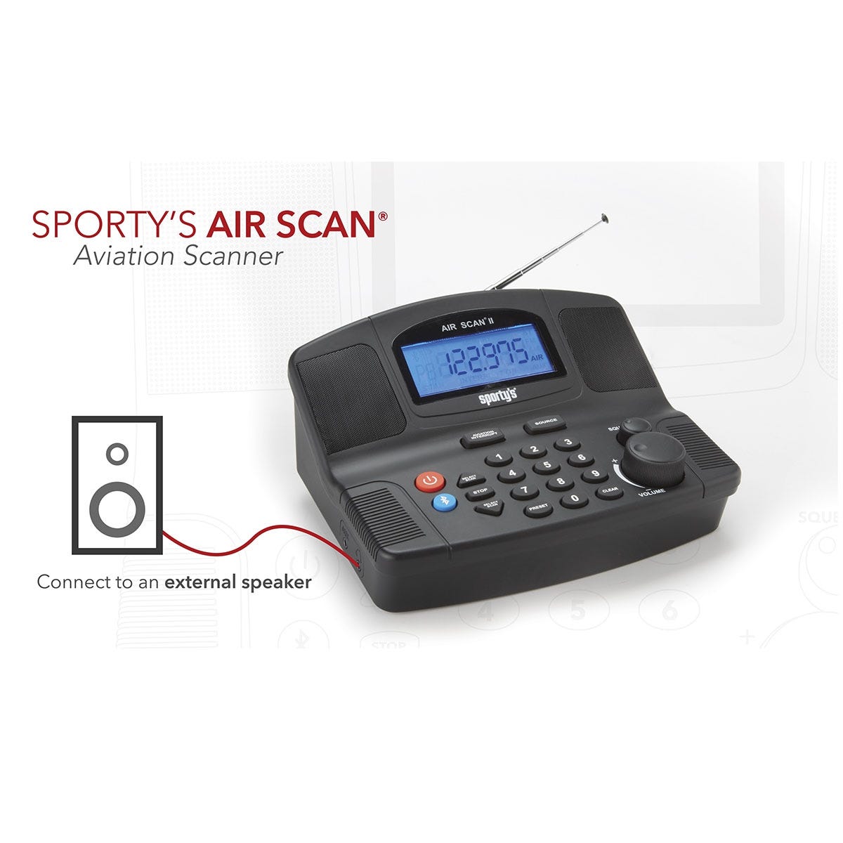 Air Scan II Radio with AVIATION INTERRUPT™ from Sporty's Pilot Shop