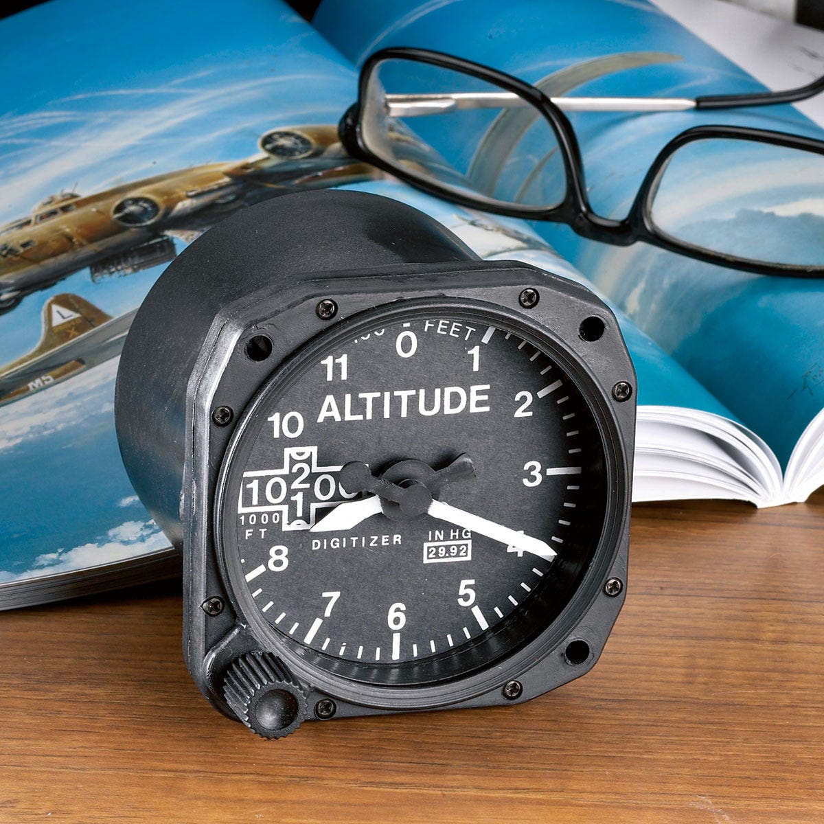 Altimeter Desk Clock From Sporty S Pilot Shop