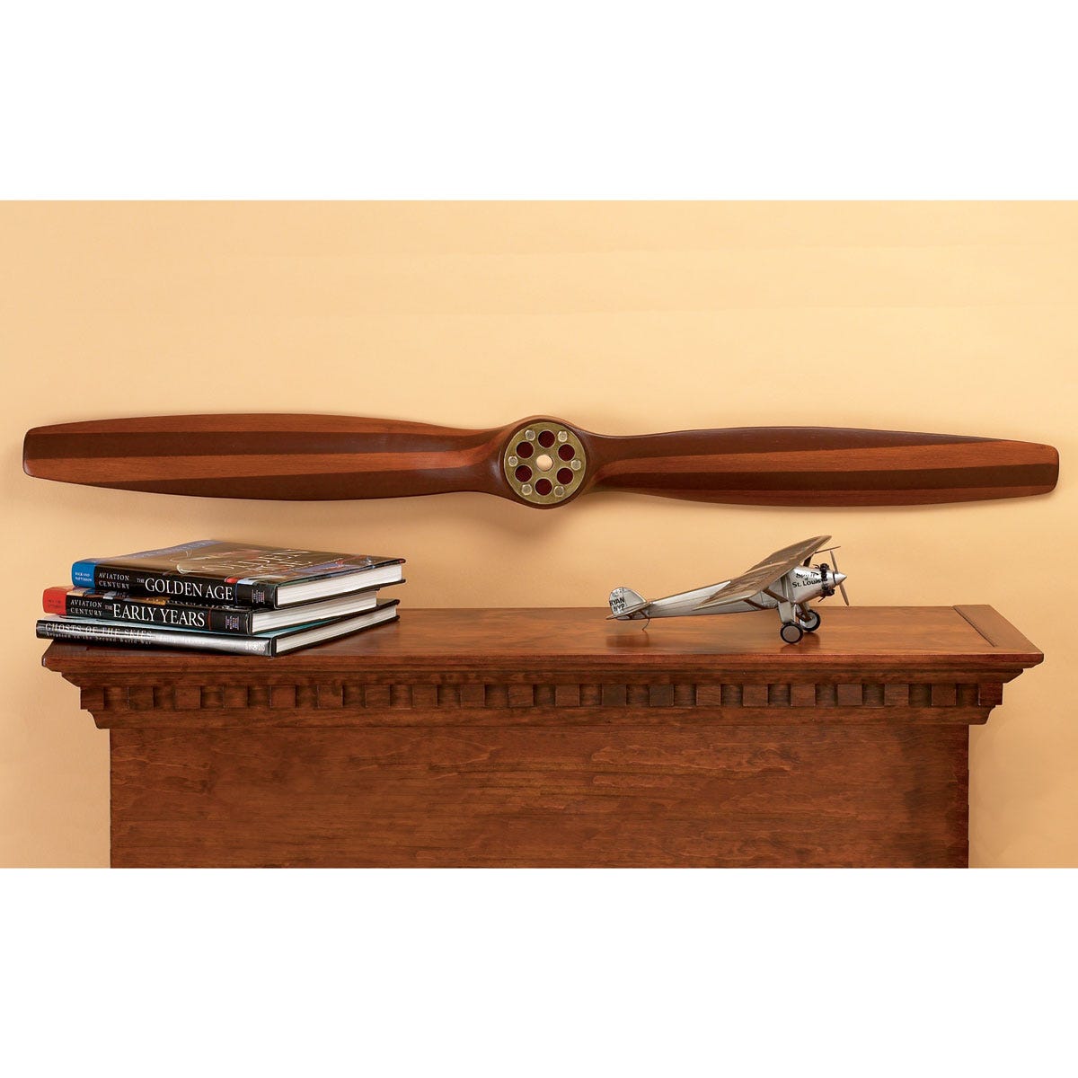 Wwi Vintage Wooden Propeller 4 Ft Hanging Hardware