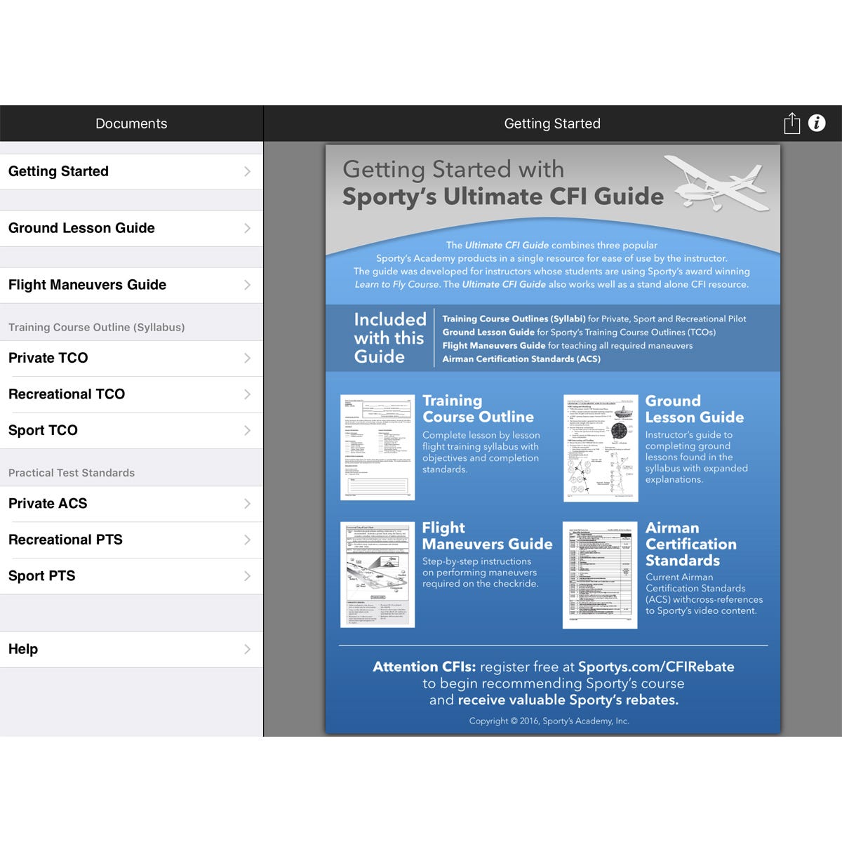 Sporty's Ultimate CFI Lesson Plan Guide iPad/iPhone App (Private Pilot ...