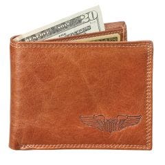 Pilot Wings Leather Wallet 
