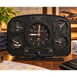 Historic Cockpit Clock and Calendar Display