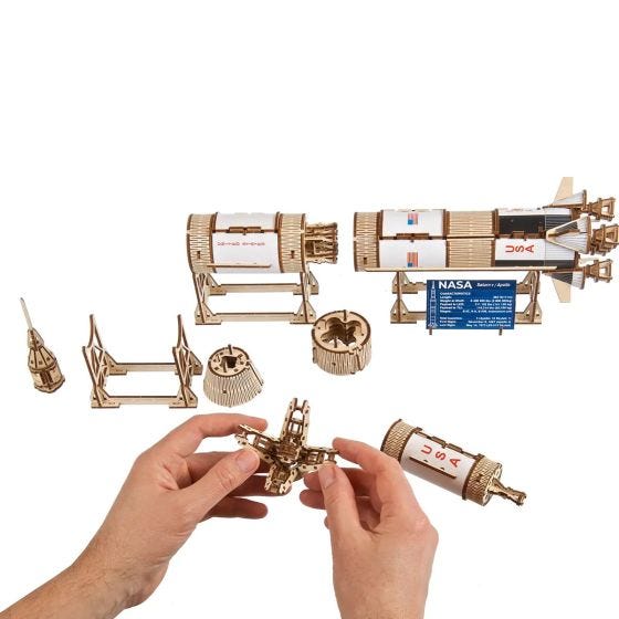 NASA Saturn V Mechanical Plywood Model