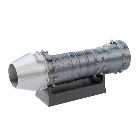 Motorized Fighter Jet Engine Display Model