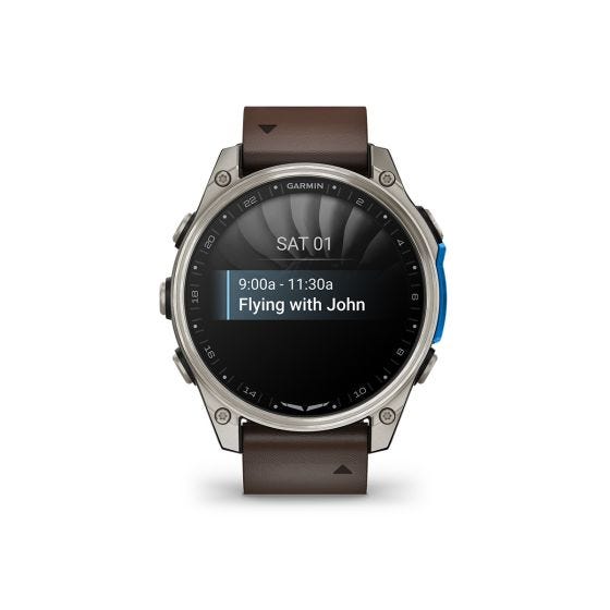 Garmin D2 Mach 2 – 47mm Titanium with Oxford Crown Leather Band