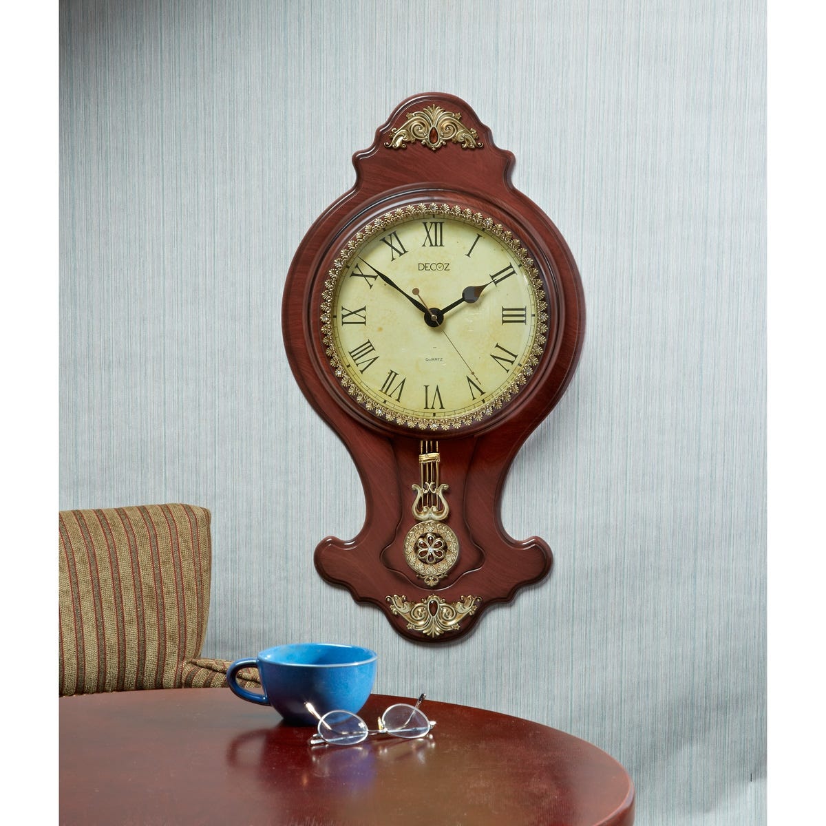 Decorative Pendulum Wall Clock from Sportys Preferred Living