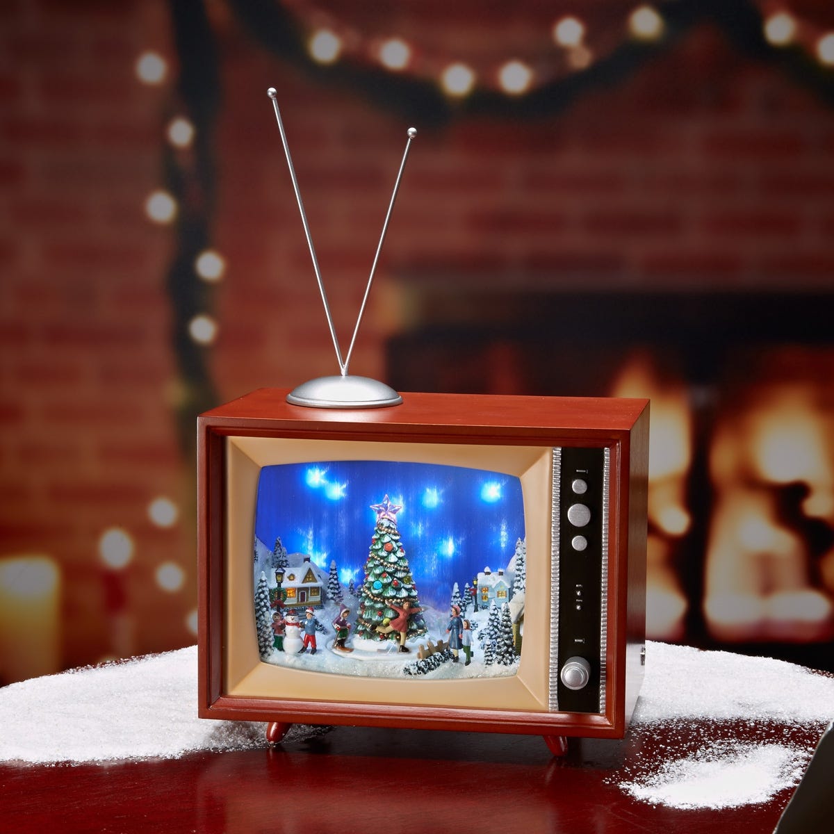 Nostalgic Retro Christmas Village TV from Sportys Preferred Living