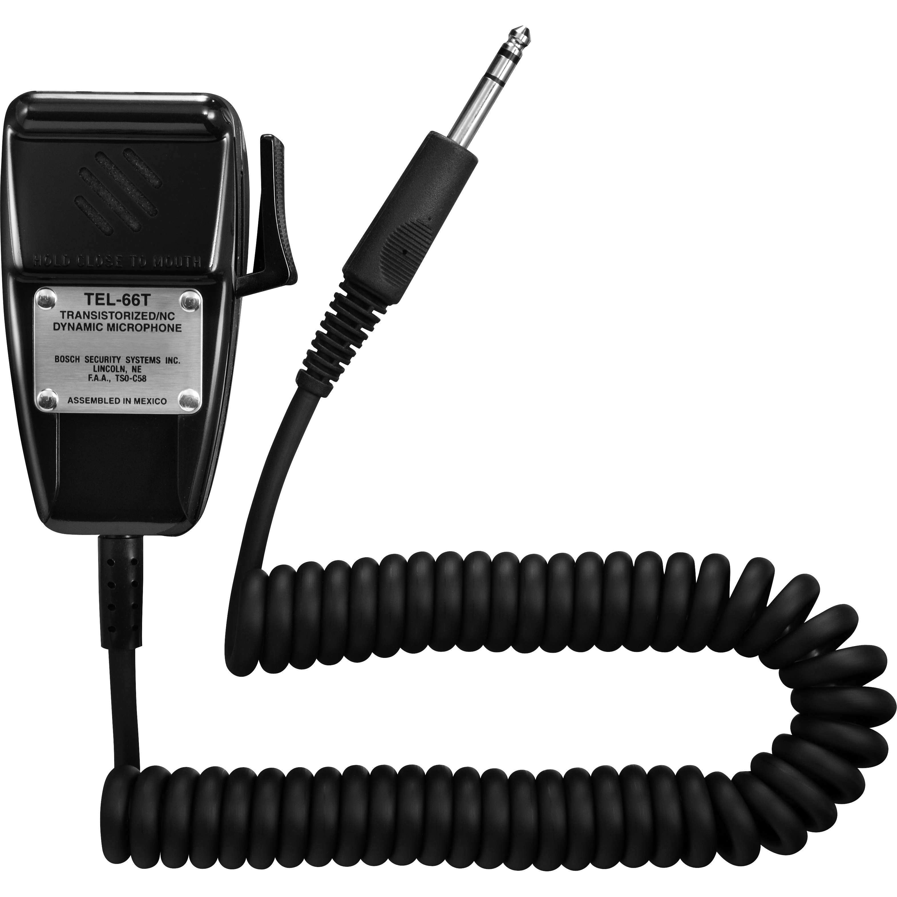 66T Dynamic Aircraft Microphone (with Mounting Bracket) Telex