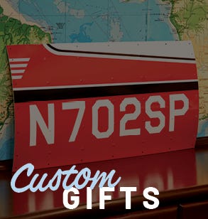 Custom Gifts with custom tail number piece shown