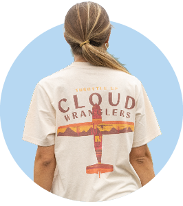 Aviation t-shirts with male showcasing aviation t-shirt