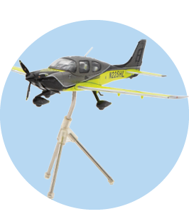 Models Cessna 172 model shown on stand