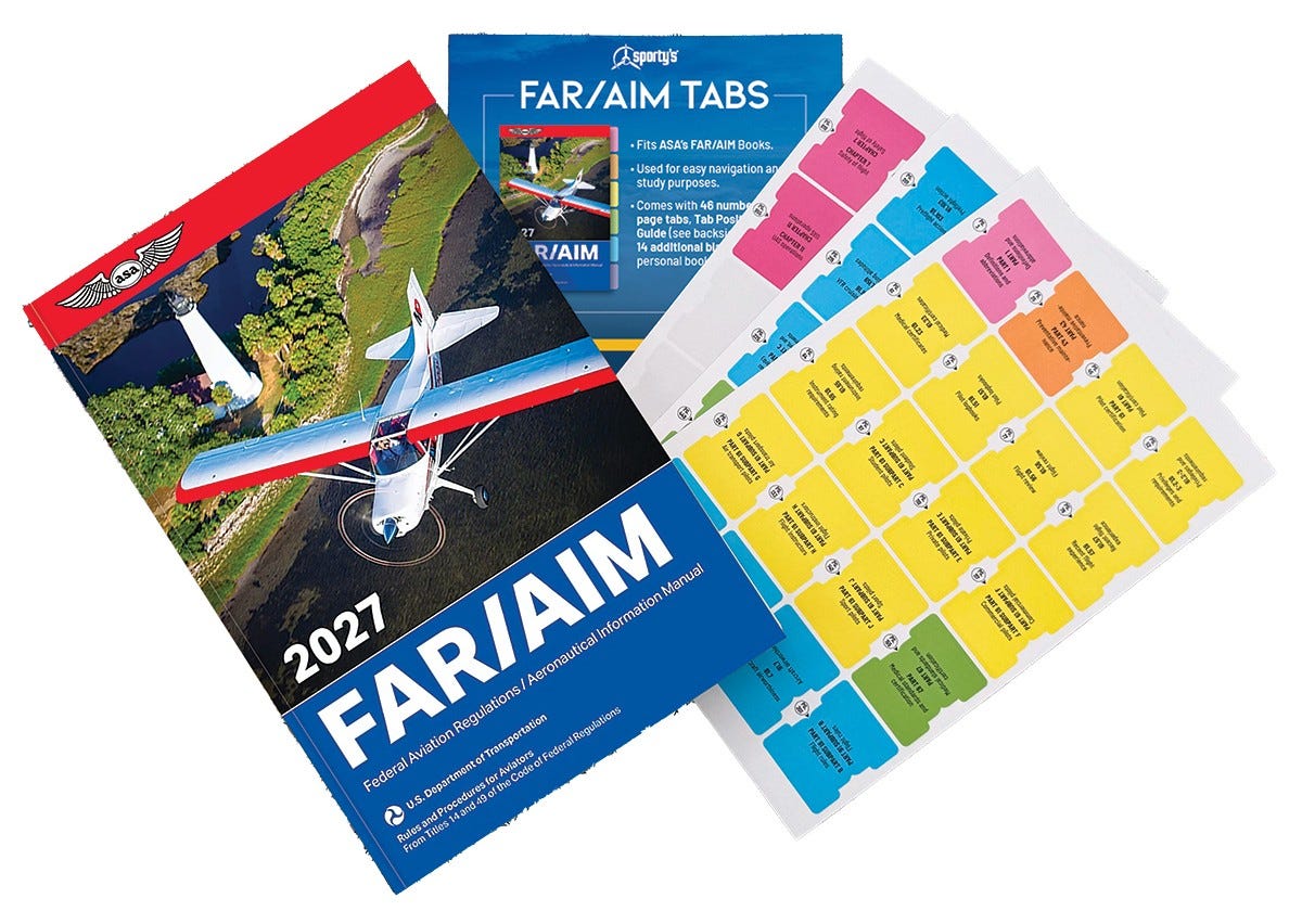 2027 FAR/AIM Now Available at Sporty's—Includes Free Organizing Tabs