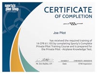 Completion certificate